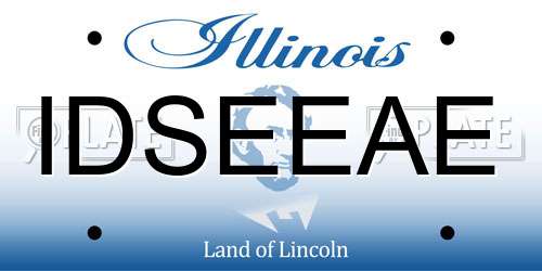 IDSEEAE Illinois License Plate