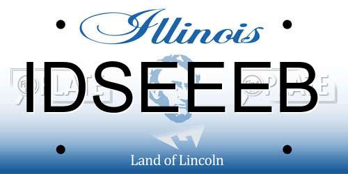IDSEEEB Illinois License Plate