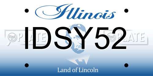 IDSY52 Illinois License Plate