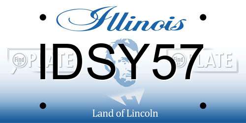 IDSY57 Illinois License Plate