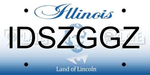 IDSZGGZ Illinois License Plate