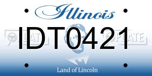 IDT0421 Illinois License Plate