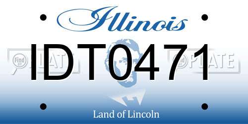 IDT0471 Illinois License Plate