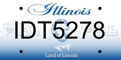 IDT5278 Illinois License Plate