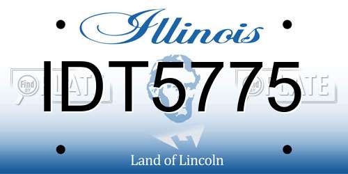 IDT5775 Illinois License Plate