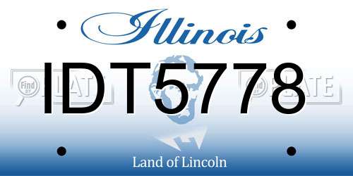 IDT5778 Illinois License Plate