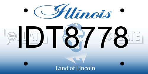 IDT8778 Illinois License Plate