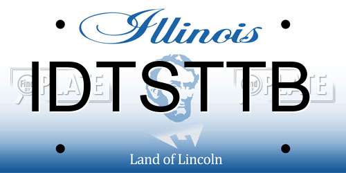 IDTSTTB Illinois License Plate
