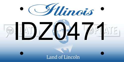 IDZ0471 Illinois License Plate