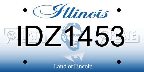 IDZ1453 Illinois License Plate