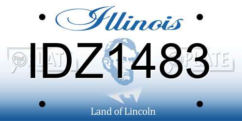 IDZ1483 Illinois License Plate