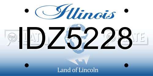 IDZ5228 Illinois License Plate