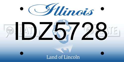 IDZ5728 Illinois License Plate