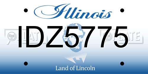 IDZ5775 Illinois License Plate