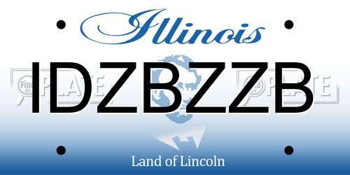 IDZBZZB Illinois License Plate