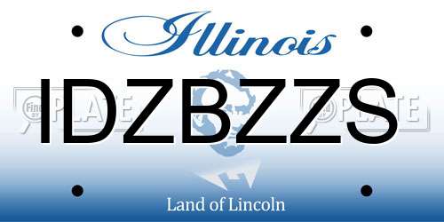 IDZBZZS Illinois License Plate