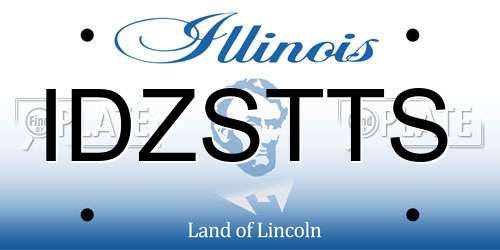 IDZSTTS Illinois License Plate