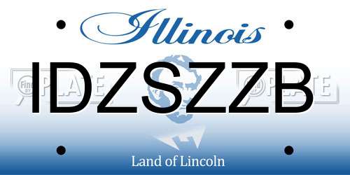 IDZSZZB Illinois License Plate
