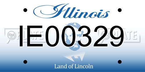 IE00329 Illinois License Plate