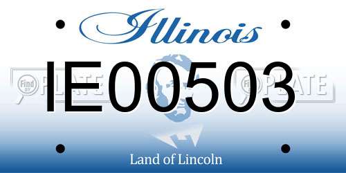 IE00503 Illinois License Plate