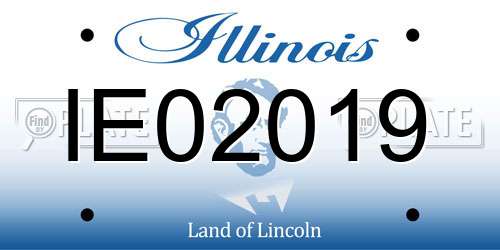 IE02019 Illinois License Plate