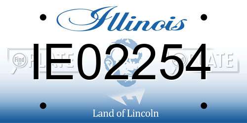 IE02254 Illinois License Plate