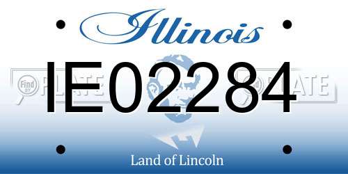 IE02284 Illinois License Plate
