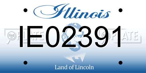 IE02391 Illinois License Plate