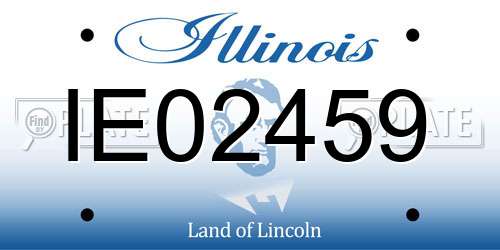 IE02459 Illinois License Plate