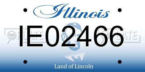 IE02466 Illinois License Plate