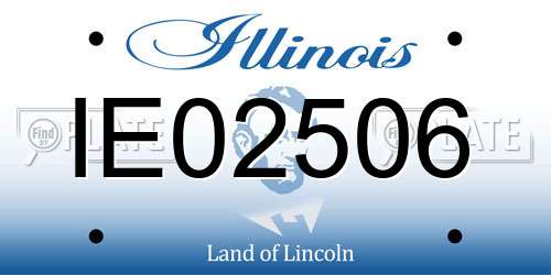 IE02506 Illinois License Plate