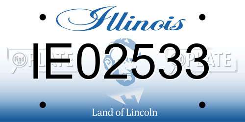 IE02533 Illinois License Plate