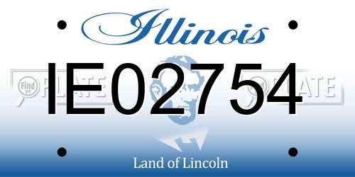 IE02754 Illinois License Plate