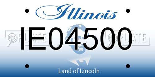 IE04500 Illinois License Plate