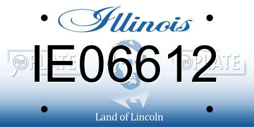 IE06612 Illinois License Plate