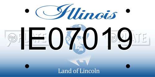 IE07019 Illinois License Plate