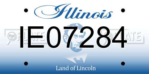 IE07284 Illinois License Plate