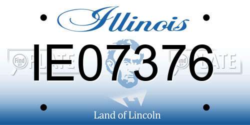 IE07376 Illinois License Plate