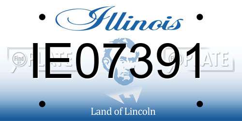 IE07391 Illinois License Plate