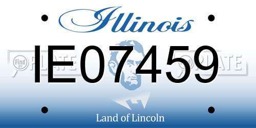 IE07459 Illinois License Plate