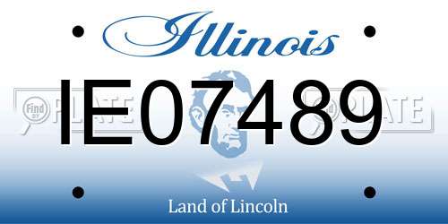 IE07489 Illinois License Plate