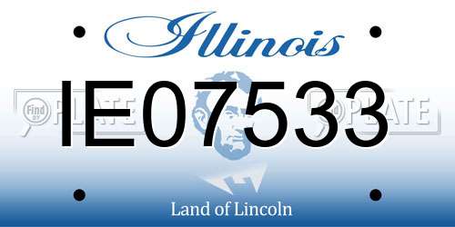 IE07533 Illinois License Plate