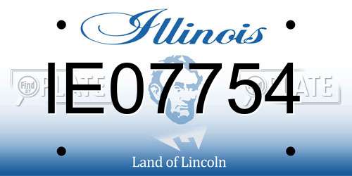IE07754 Illinois License Plate