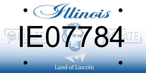 IE07784 Illinois License Plate