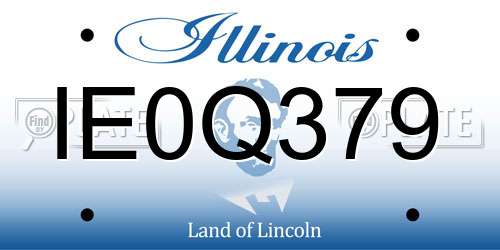 IE0Q379 Illinois License Plate