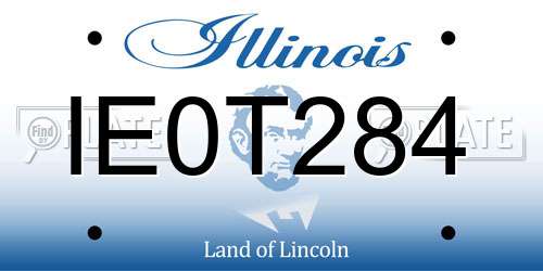 IE0T284 Illinois License Plate