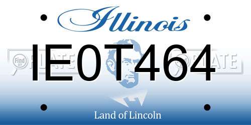 IE0T464 Illinois License Plate