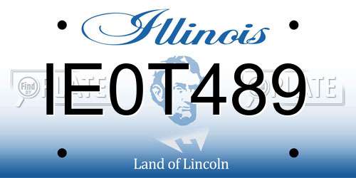 IE0T489 Illinois License Plate