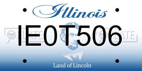 IE0T506 Illinois License Plate