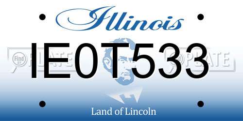 IE0T533 Illinois License Plate
